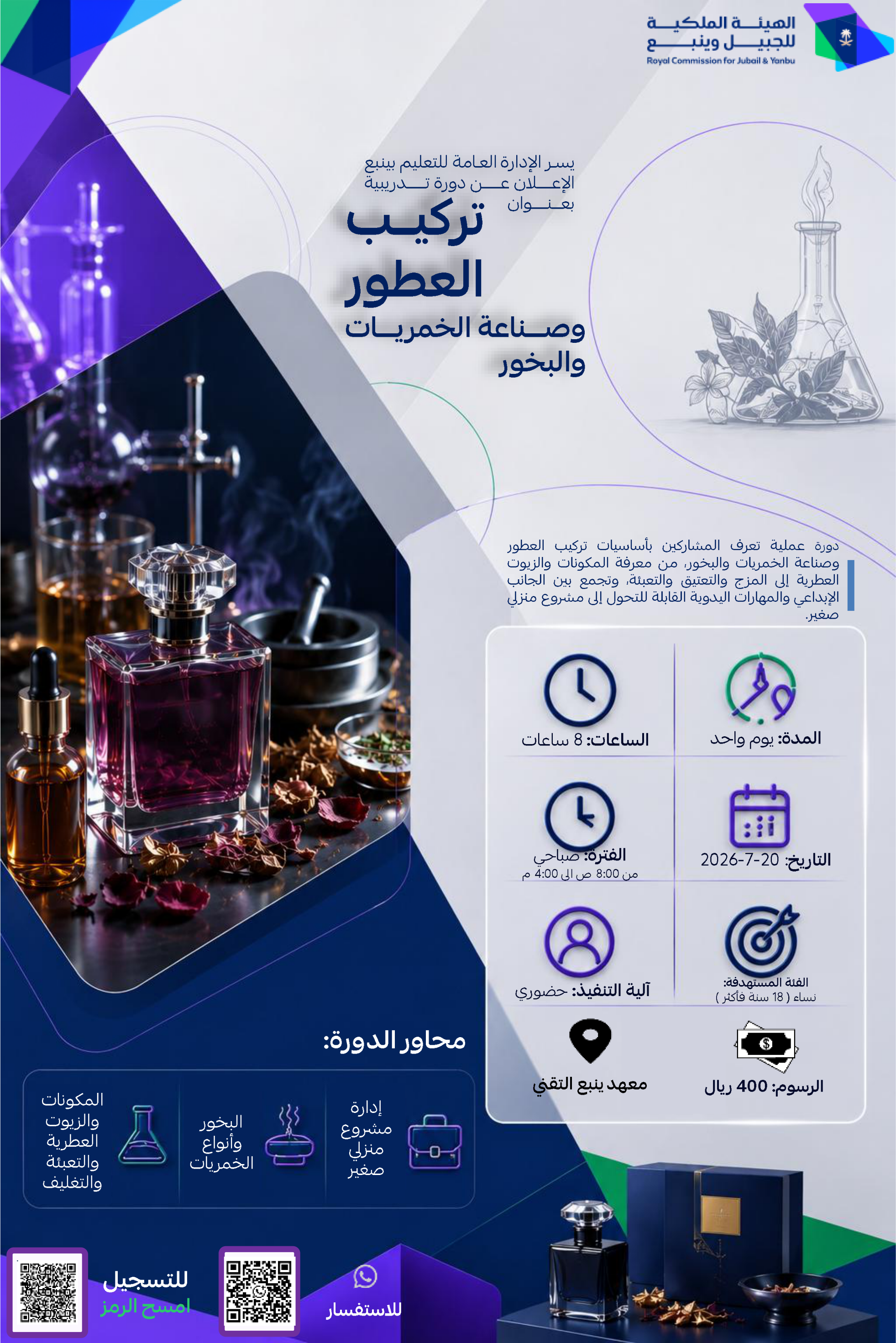 تركيب العطور وصناعة المخمريات
